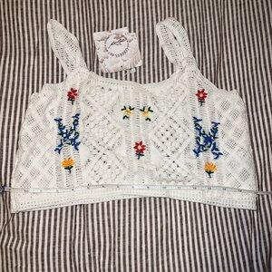 Spanish crochet crop tank top bought in Madrid